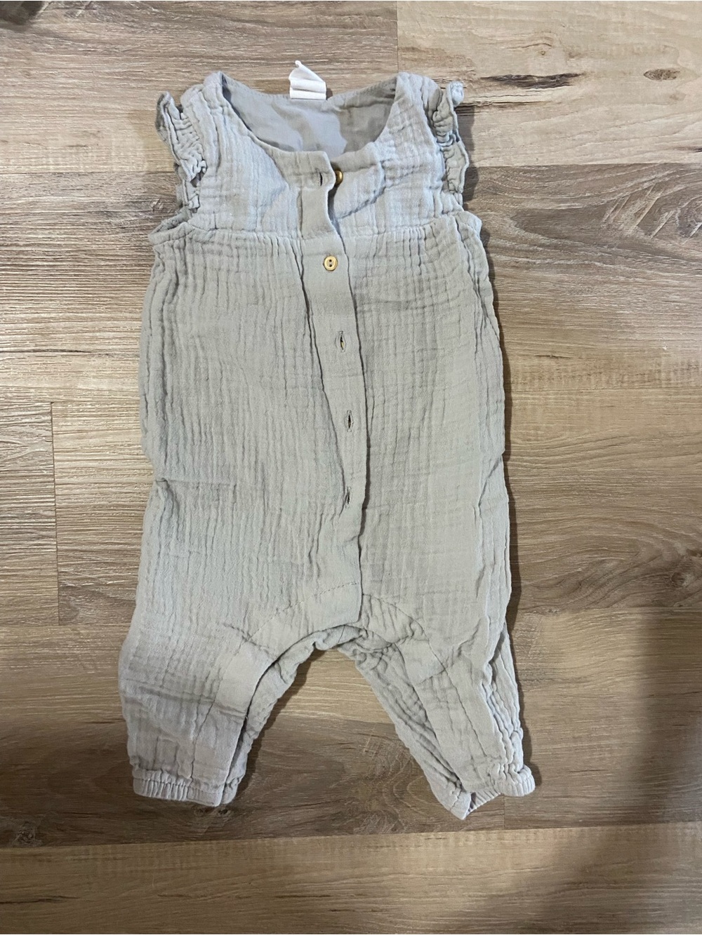 H&M Light Gray Gauze Sleeveless One-Piece Bodysuit